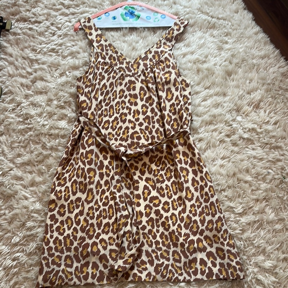 Marc By Marc Jacobs Cream and Brown V-Neck Sundress